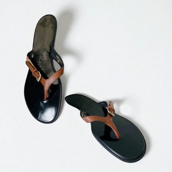 BURBERRY Nova Check Sandals Thongs Size 37 - Picture 1 of 12